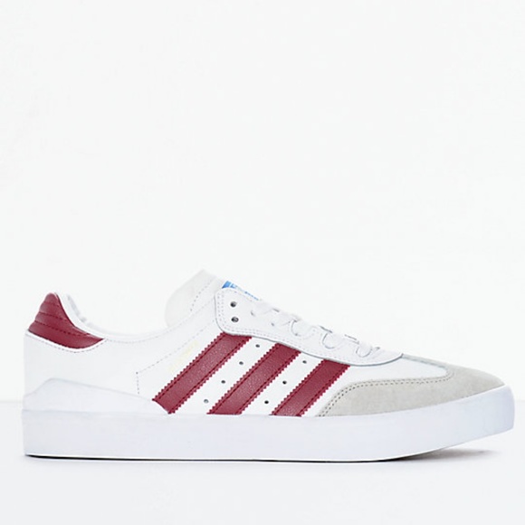 adidas busenitz vulc samba rx burgundy & white shoes